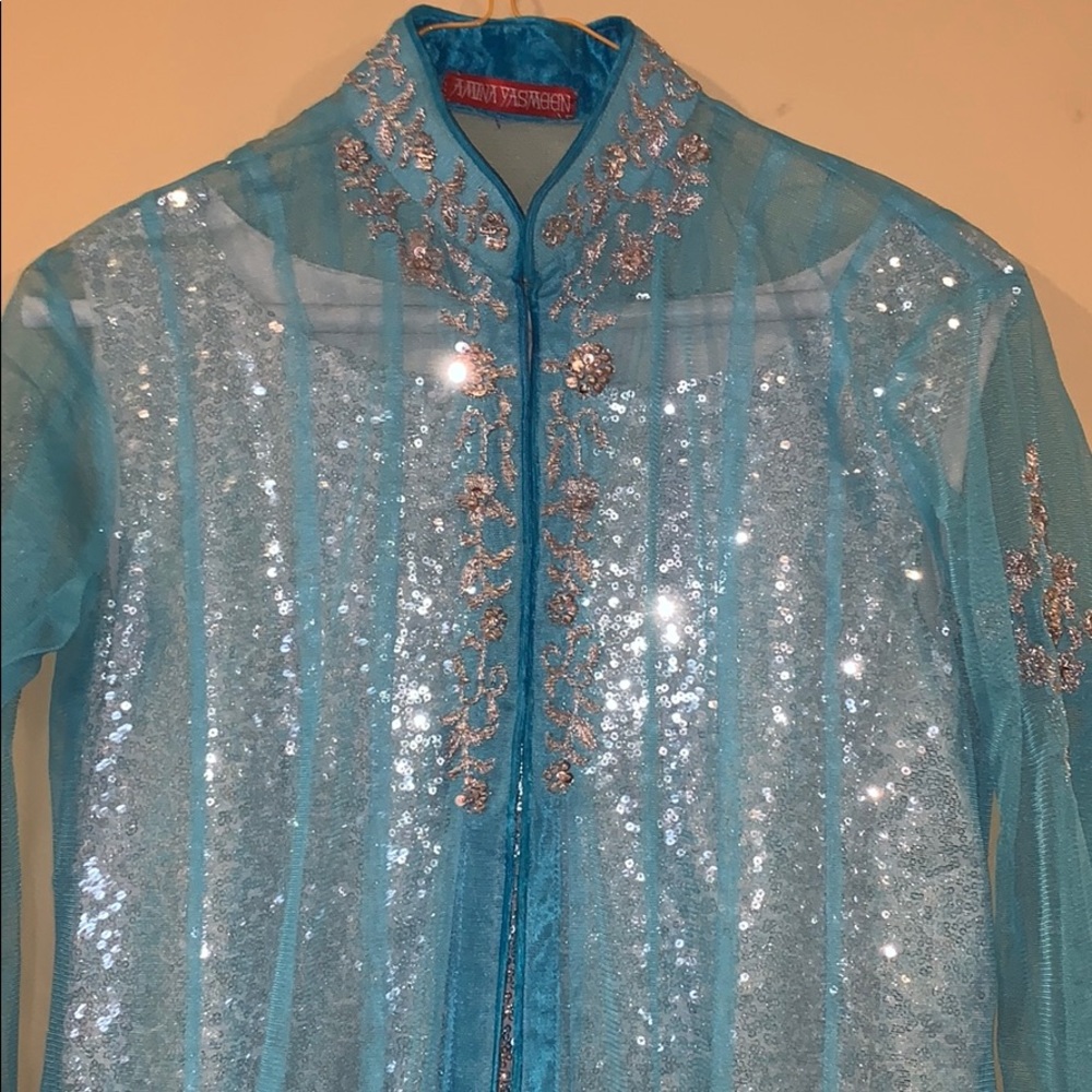 Net with sequins original designer dress